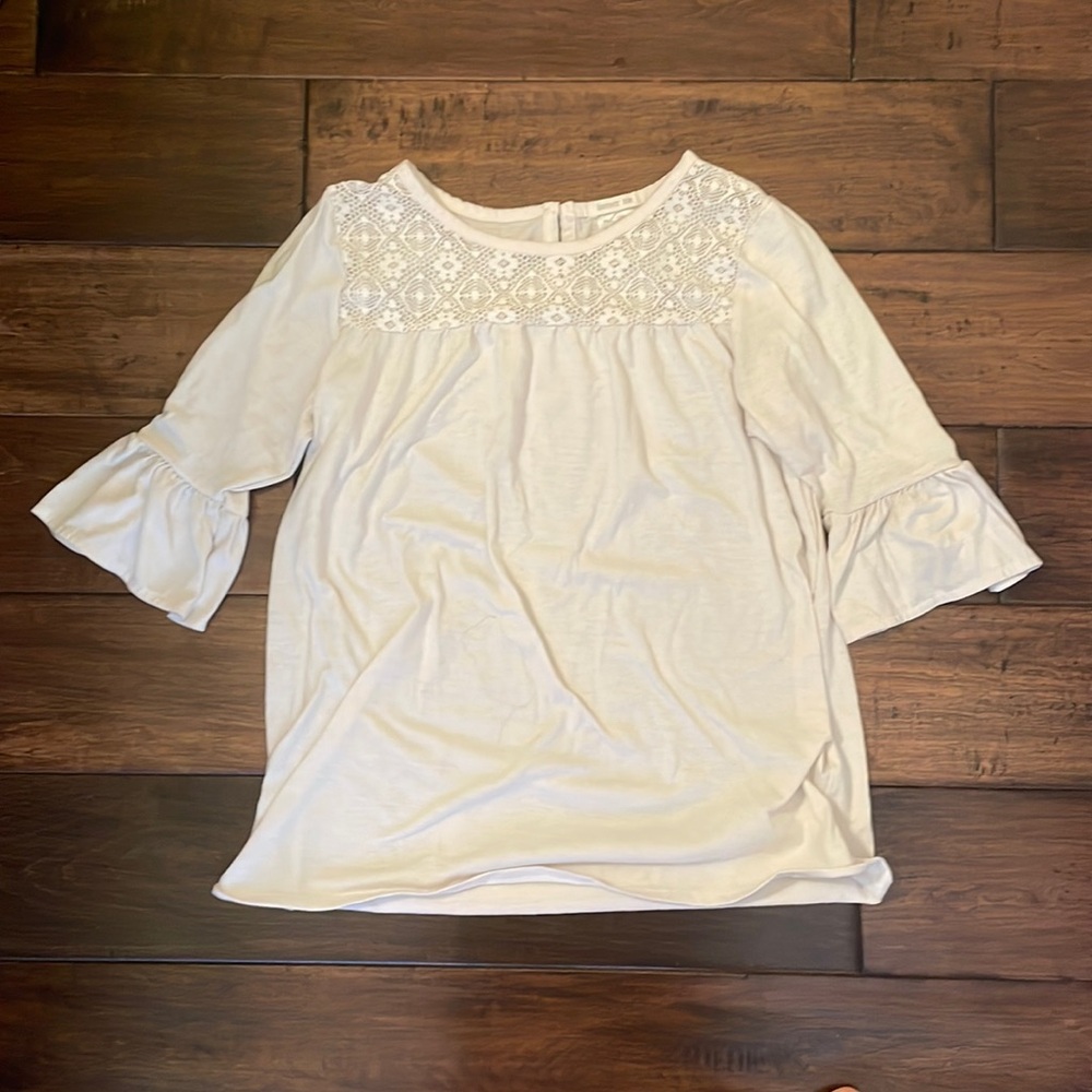 White Floral Blouse